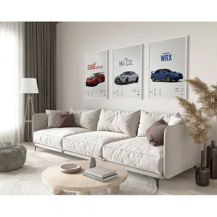 JUSTGOODMOOD Poster Sportwagen BMW LOTUS SUBARU Klassiker Legenden Geschenk für ihn Wohnzi, BMW M4 CSL (1 St) – Bild 1