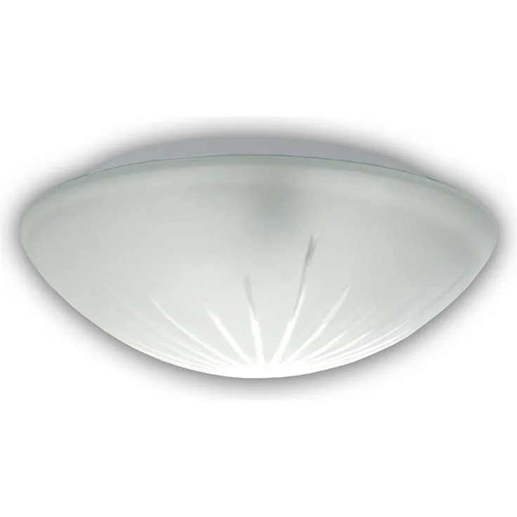 LED-Deckenleuchte / Deckenschale rund, Schliffglas satiniert, Ø 20cm