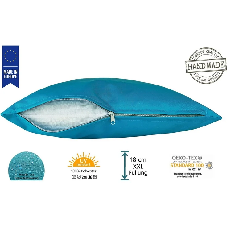 JACK Dekokissen 45x45cm Outdoor Lounge Kissen inkl. XXL Füllung, starke Füllung, strapazierfähig, wasserabweisend, In- und Outdoor – Bild 3