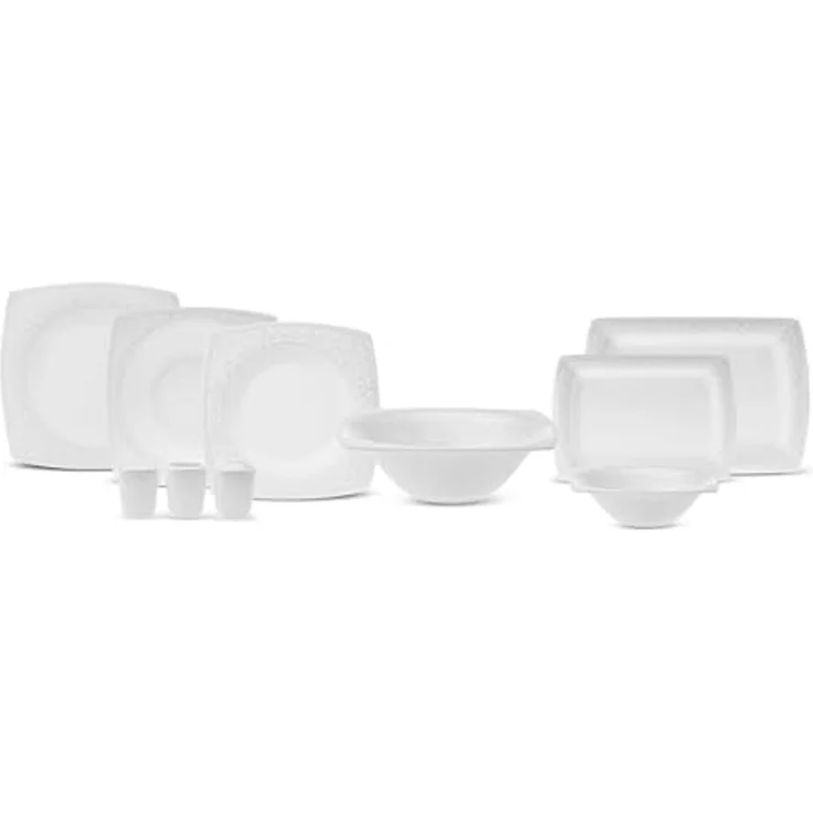 Karaca Geschirr-Set Karaca Fine Pearl Roma 58-teiliges Geschirrset 12 Personen, Weiß, Karaca Fine Pearl Roma 58-Teiliges 12-Personen Geschirrset – Bild 7