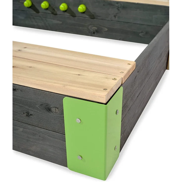 Exit Holz Sandkasten Matschküche Aksent | Grün | 200 x 140 x 29 cm – Bild 7