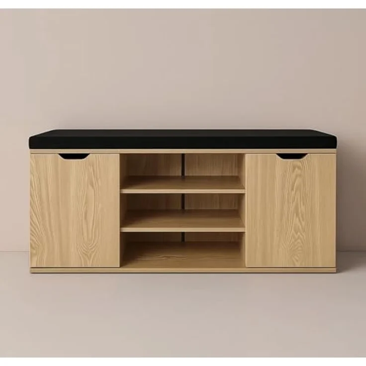 BOXIMO Schuhschrank Schuhschrank mit Sitzfläche PORTA, 103 x 30 x 46 cm (Schuhschrank PORTA mit Sitzbank) – Bild 3