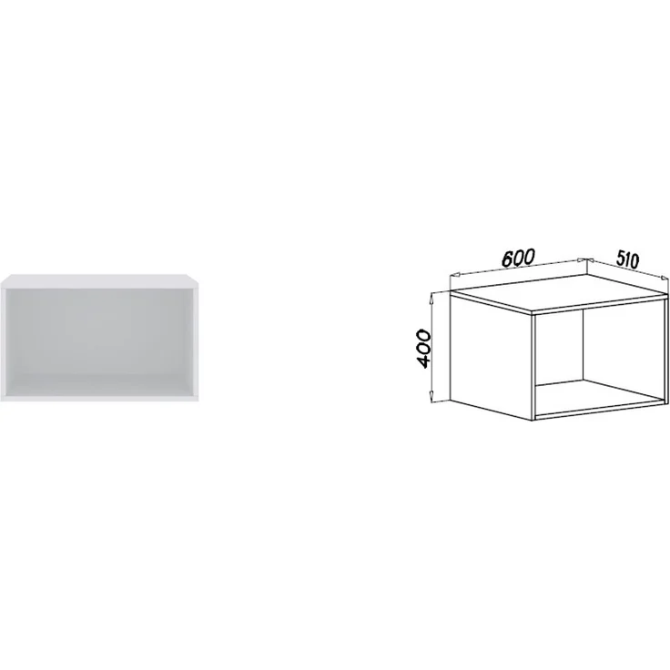 Marmex Möbel Tres Set-L/N (B) Eckkleiderschrank mit Schubladen ohne Türen, Einbauschrank über Eck mit Regalen und Kleiderstangen, laminierte Spanplatte, weiß 111/180x246x51 cm – Bild 2