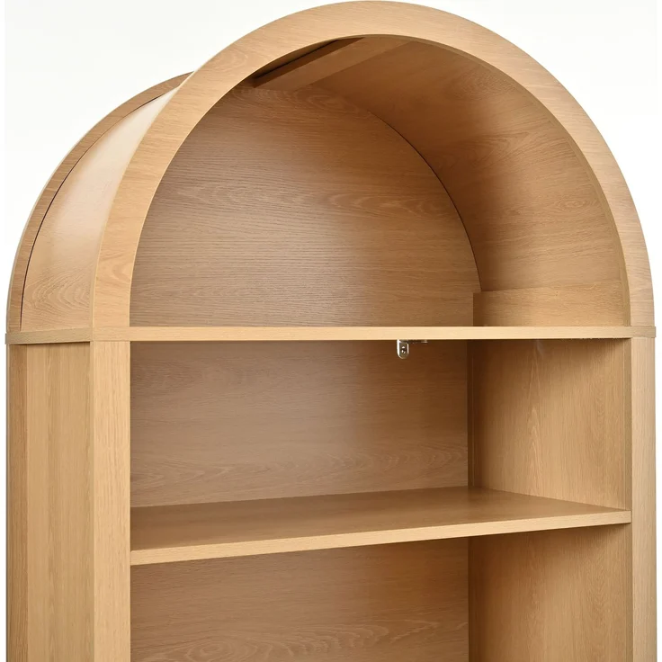 ZUBALIYA Aufbewahrungsschrank, mit Schubladen, mit Stauraum, H 180 × T 40 × B 76 cm, Natur, MDF / Spanplatte – Bild 8