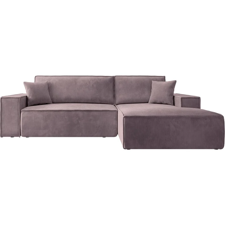Selsey 'Farese ' Ecksofa mit Cordbezug, Schlaffunktion und Stauraum, Rosa, rechts – Bild 6