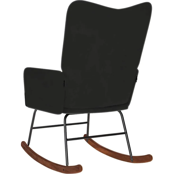 vidaXL Schaukelstuhl Schwarz Samt 4016838 – Bild 4