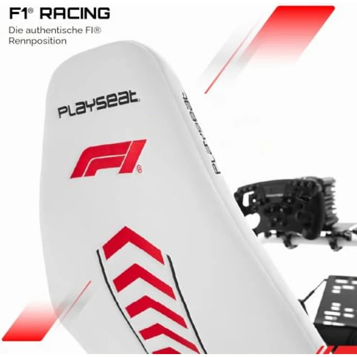 Playseat Challenge DD - F1® Edition Sim-Racing-Cockpit, klappbarer Rahmene aus hochkohlenstoffhaltigem Stahl, ergonomische Körperunterstützung, Schwarz – Bild 8