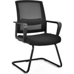 COSTWAY Bürostuhl mit Rückenlehne, Konferenzstuhl, Computerstuhlbis 136kg belastbar, Schreibtischstuhl für Büro Arbeitszimmer Gaming