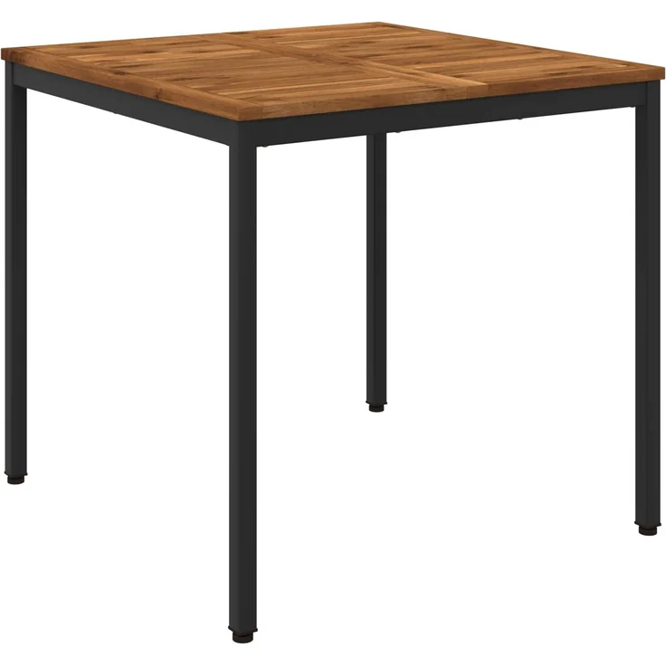 vidaXL Gartentisch NAARDEN Natürlich und Schwarz 80 x 80,5 x 75 cm 901310 – Bild 2