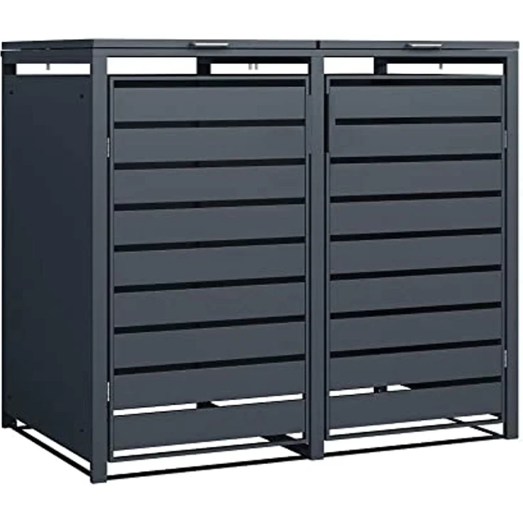 Westmann Metall Mülltonnenbox 2er Kubus | 2x 240 L – Bild 1