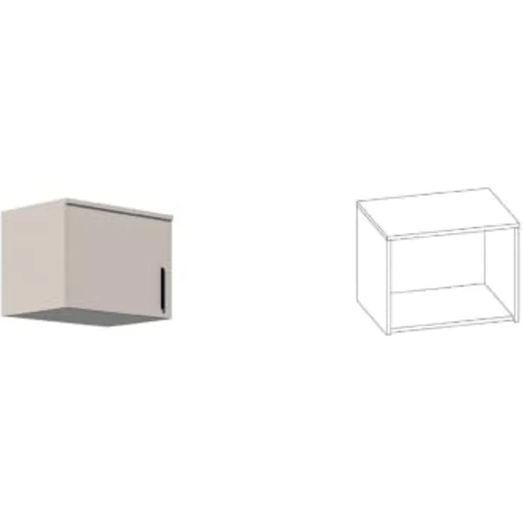 Marmex Möbel Grant Set-26C Hohe Möbelset mit Eckschrank, Schrank mit Aufsatz und Schreibtisch, Jugendzimmer Set mit Eckschrank, laminierte Spanplatte, graubeige cashmere+cremona torro, 268/91x235x52,5cm – Bild 6