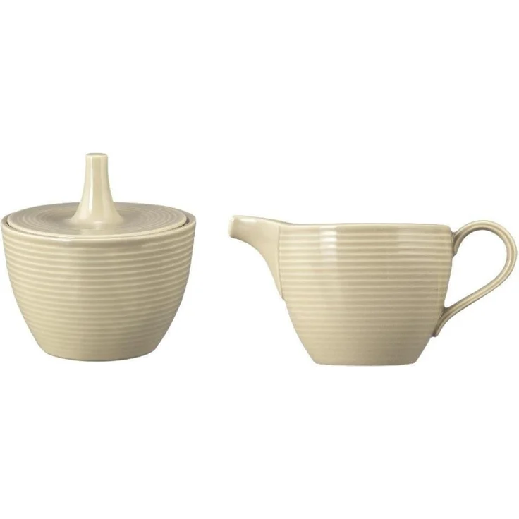 Seltmann Weiden Milchkännchen Seltmann Weiden Beat Sandbeige Zuckerdose + Milchkännchen 2 tlg. Set, (Spar-Set) – Bild 1