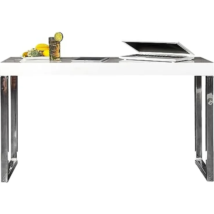 riess-ambiente Konsolentisch WHITE DESK 120cm weiß, Konsole · Hochglanz · Bürotisch · Modern Design