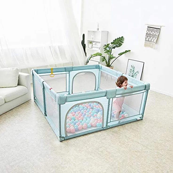 Star Ibaby Laufstall Oxford XL + Ultasoft-Teppich, ultraleicht, Farbe Grau (Soft Grey) – Bild 9
