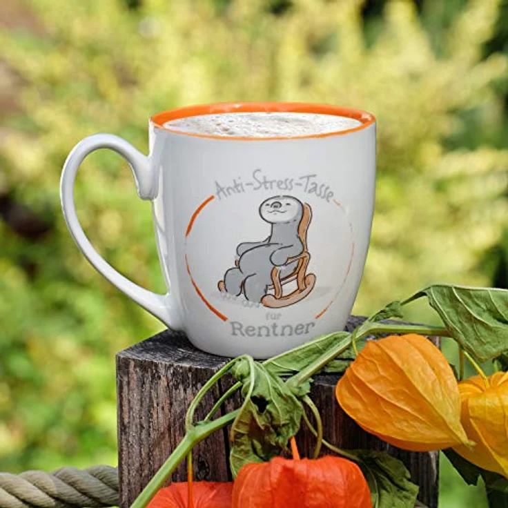 GRUSS & CO Anti-Stress-Tasse Motiv "Rentner" | Tasse mit Spruch, 45 cl, New Bone China | Geschenk lustig | 46263 – Bild 5