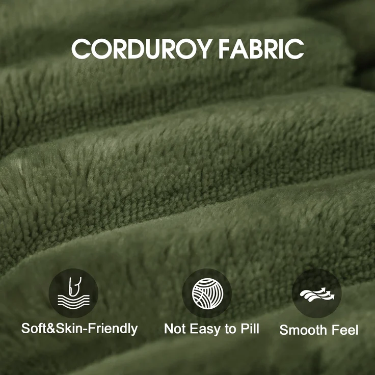 ZUBALIYA SchlafSofa mit Cordbezug, modular aufgebaut, ohne aufwendige Montage, für Wohnzimmer und Apartments – Bild 3