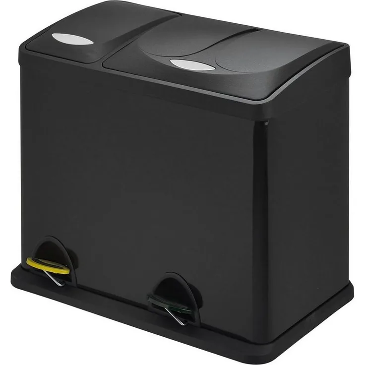 SVITA TC2Combo26 Mülleimer Trenneimer Abfalleimer schwarz Papierkorb (8l + 18l)