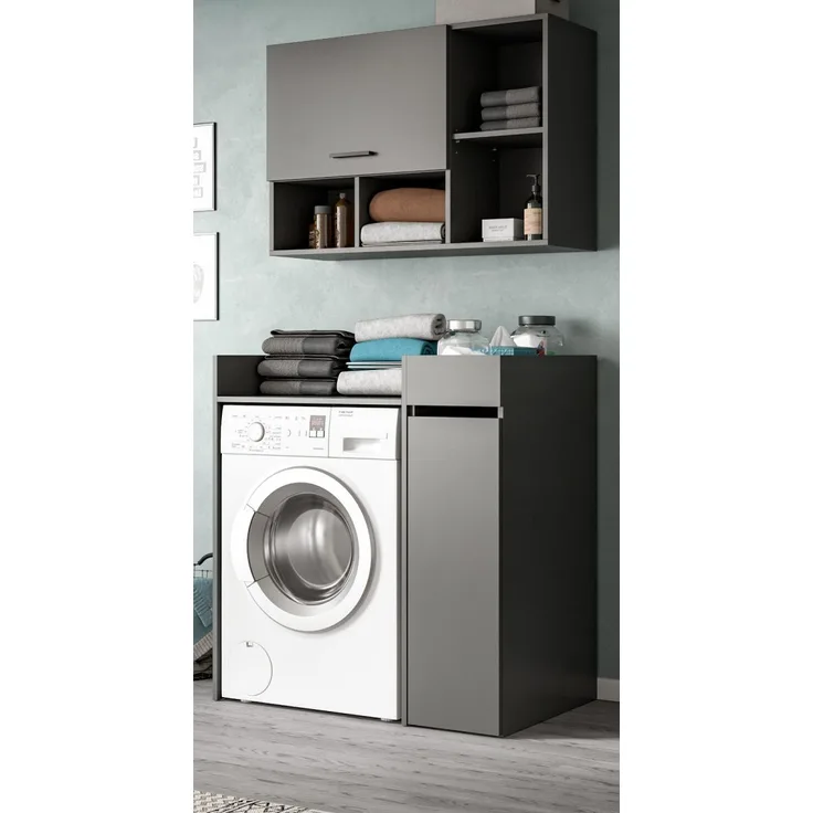 Waschmaschinenumbau Set Flexy in grau 95 x 195 cm