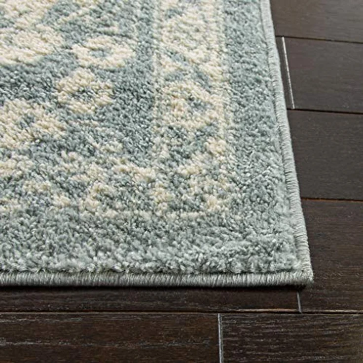 Safavieh Teppich 155x229 cm - Adirondack Collection - Transitional Design, Schiefer & Elfenbein, Pflegeleichte Synthetikmischung, Ideal für Wohnzimmer, Schlafzimmer, Büro – Bild 5
