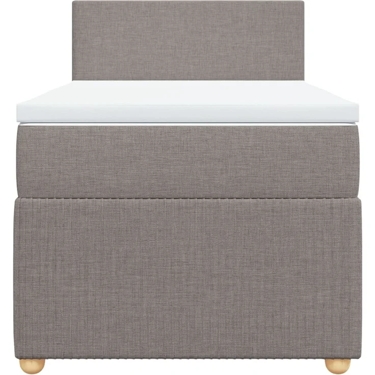 vidaXL Boxspringbett mit Matratze Taupe 90x200 cm Stoff 3287336 – Bild 4