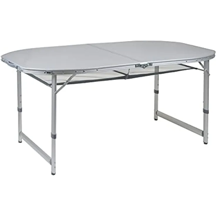 Bo-Camp Premium Koffertisch, oval, 150x80 cm, grau