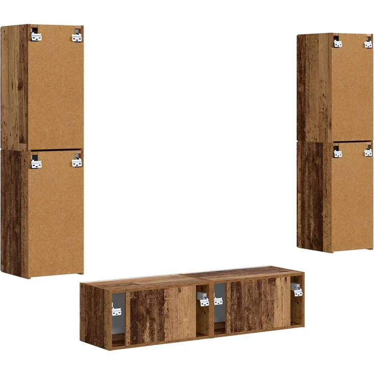 vidaXL TV-Schrankset 6 stk. 31 x 30 x 60 cm Altholz 3409130 – Bild 8