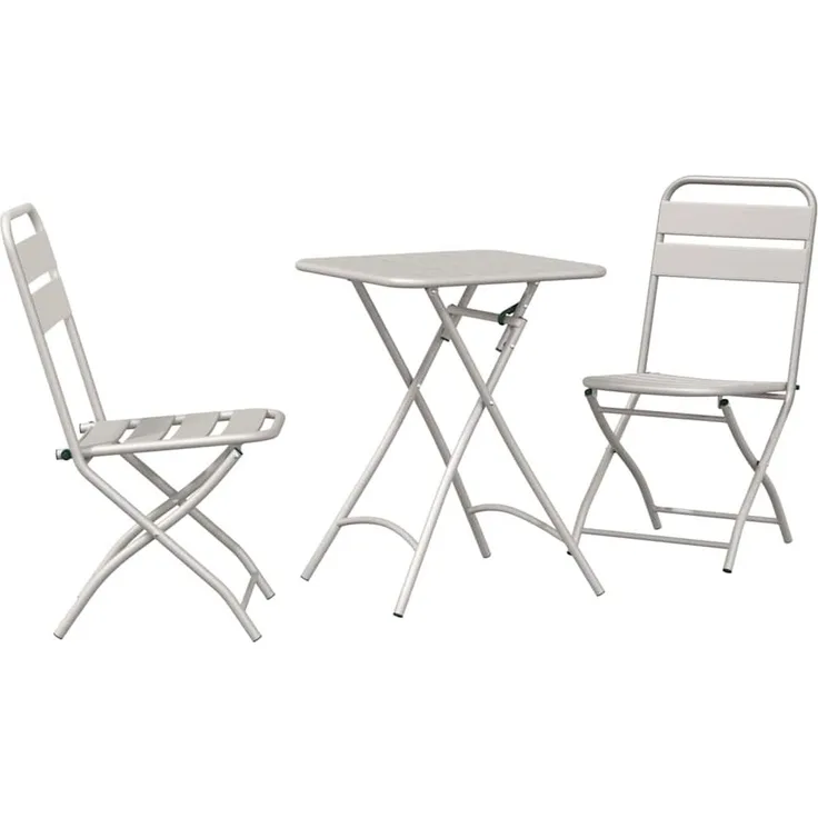 vidaXL Bistrogarnitur 3 pcs Beige Stahl 42002953