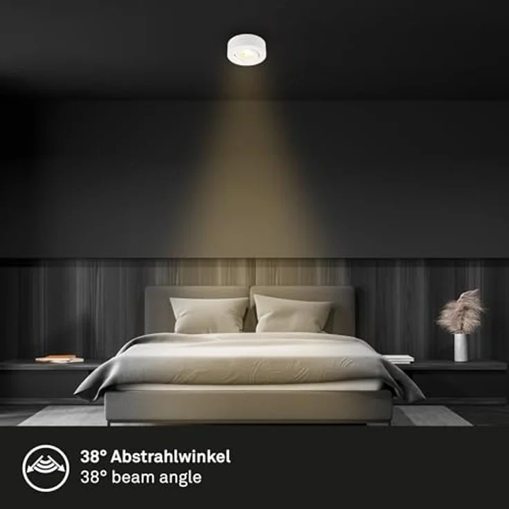 Briloner LED-Einbauleuchten 2in1 Mini Ein-& Aufbau 9W 500lm weiß dimmbar – Bild 6