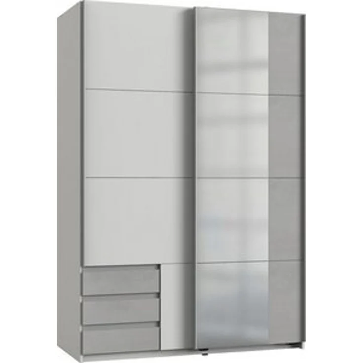 Schwebetürenschrank Emden Kleiderschrank mit Spiegel Ausführung weiß – Bild 6