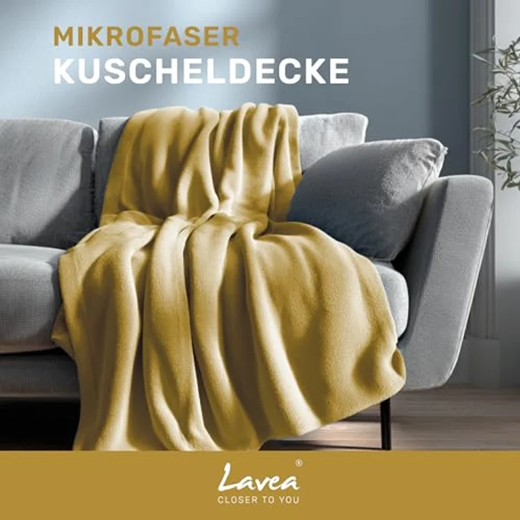 Wohndecke Kuscheldecke, Fleecedecke, Wolldecke flauschig und weich, Lavea, Sofadecke, Atmungsaktiv & Hautfreundlich, Decke – Bild 2