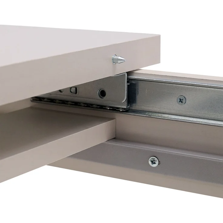 Esstisch ausziehbar 160x80 cm Wohnzimmertisch Holz Beige Grau Küchentisch Esszimmertisch Holztisch Tisch – Bild 9