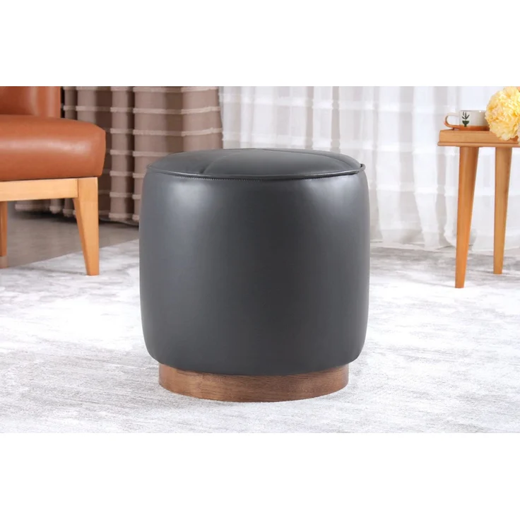 Hanah Home 'Nocbel - Black' Pouffe, Schwarz, 40 x 43 x 40 cm – Bild 1