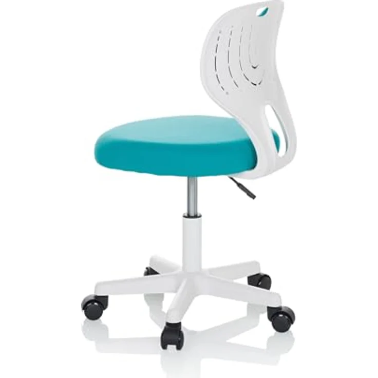 hjh OFFICE Kinder Schreibtischstuhl KIDDY TOP W Kinderbürostuhl Stoff Drehstuhl, mitwachsend, Blau, 736426 – Bild 10