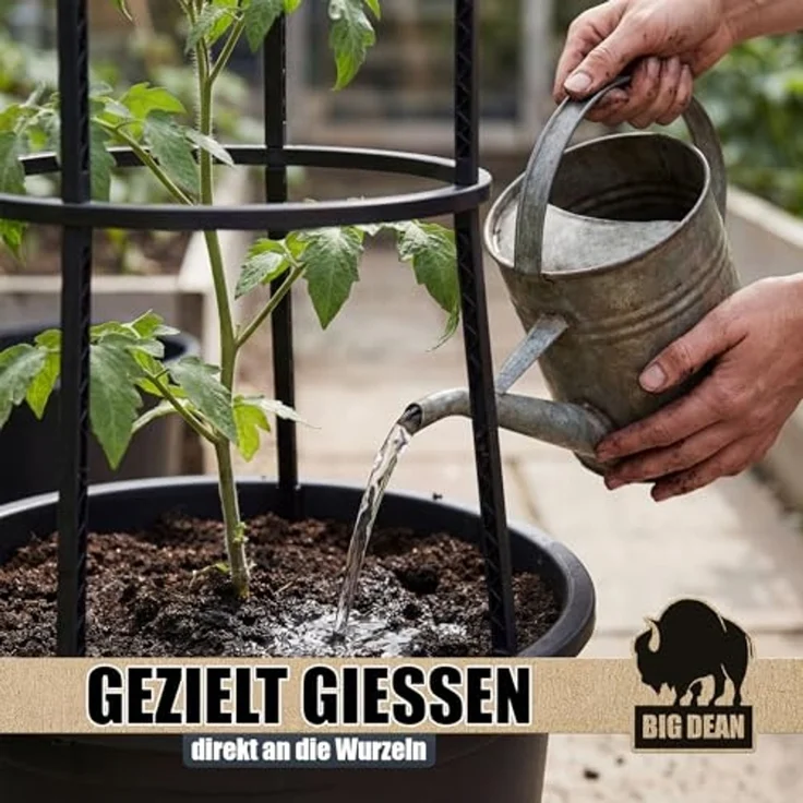 BigDean Pflanzkübel Tomatentopf mit Rankhilfe XL (Set, 2 St, Tomatentopf + Rankhilfe), Integrierter Wasserspeicher, Modulares Rankgitter, Wiederverwendbar – Bild 3
