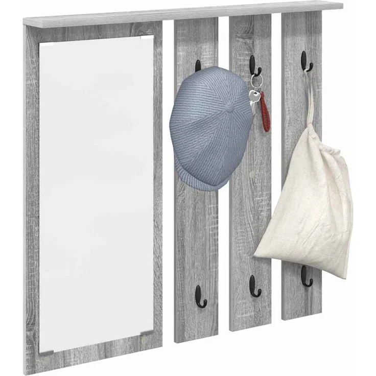 vidaXL Wandmontierter Kleiderständer Grau Sonoma 84 x 10 x 80 cm 874496 – Bild 2