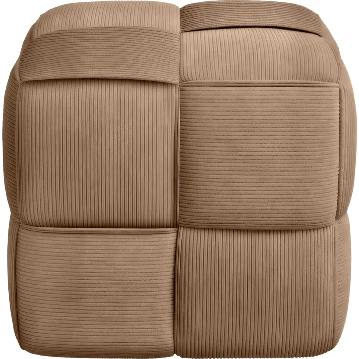 CLP Sitzhocker Forinta, hochwertiger Cordstoff, moderner Stil, bequem und elegant,Farbe:taupe – Bild 4