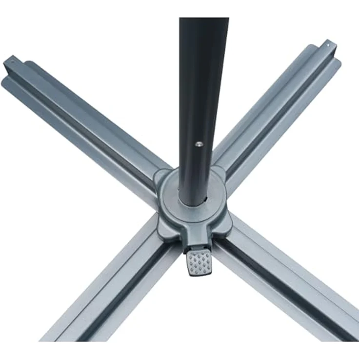 Mojawo Easy Push-Up Ampelschirm, Gartenschirm Anthrazit Ø3,50m mit stabiler Stahlkonstruktion und wetterfestem Polyesterbezug – Bild 5