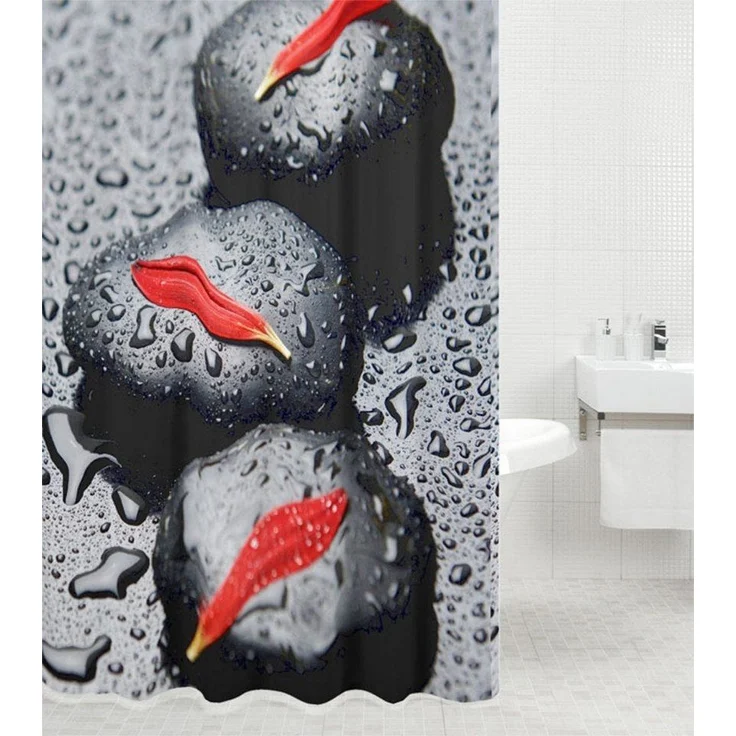 Sanilo Duschvorhang Elegance 180 x 200 cm, 100% wasserdicht, Anti-Schimmel-Effekt, hochwertige Qualität – Bild 1