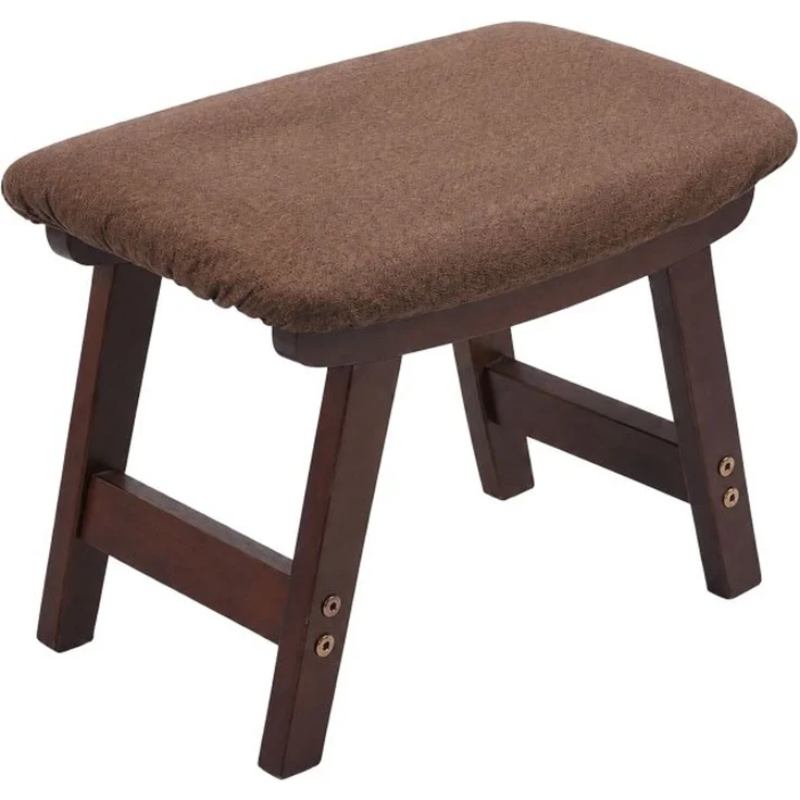 Relaxdays Fußhocker Holz & Stoff – Bild 10