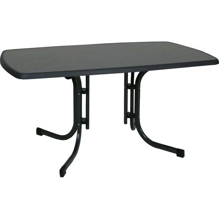 greemotion Klapptisch Outdoor wetterfest Stahlgestell höhenverstellbar Sevelit Platte 150x70x90 cm anthrazit