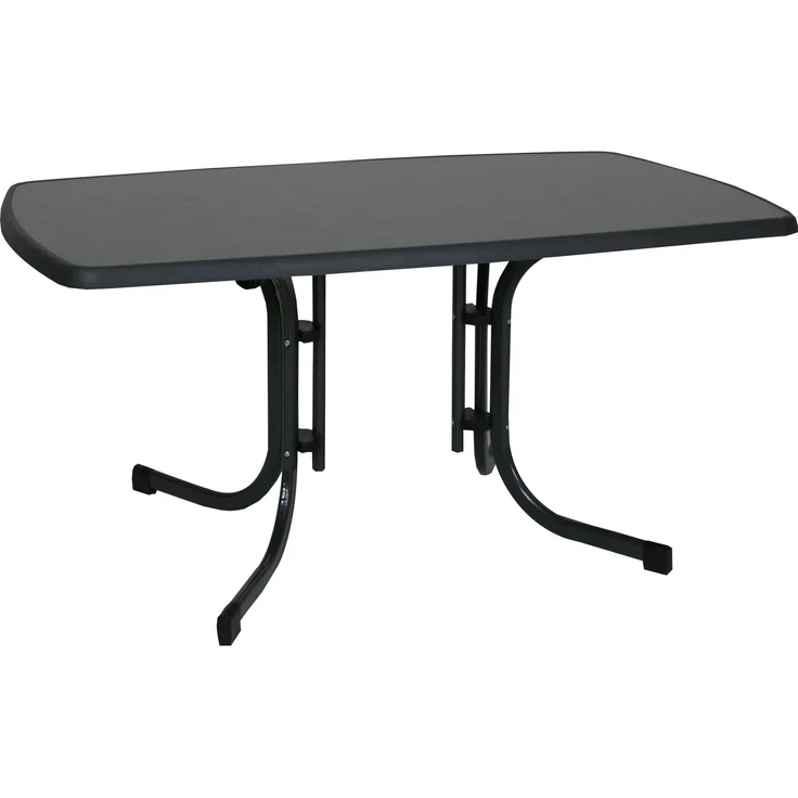 greemotion Klapptisch Outdoor wetterfest Stahlgestell höhenverstellbar Sevelit Platte 150x70x90 cm anthrazit
