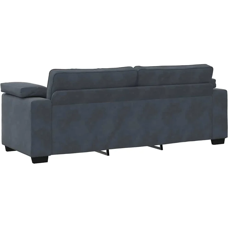 vidaXL 3-Sitzer-Sofa Dunkelgrau 220x77x82 cm Samt 4105278 – Bild 5