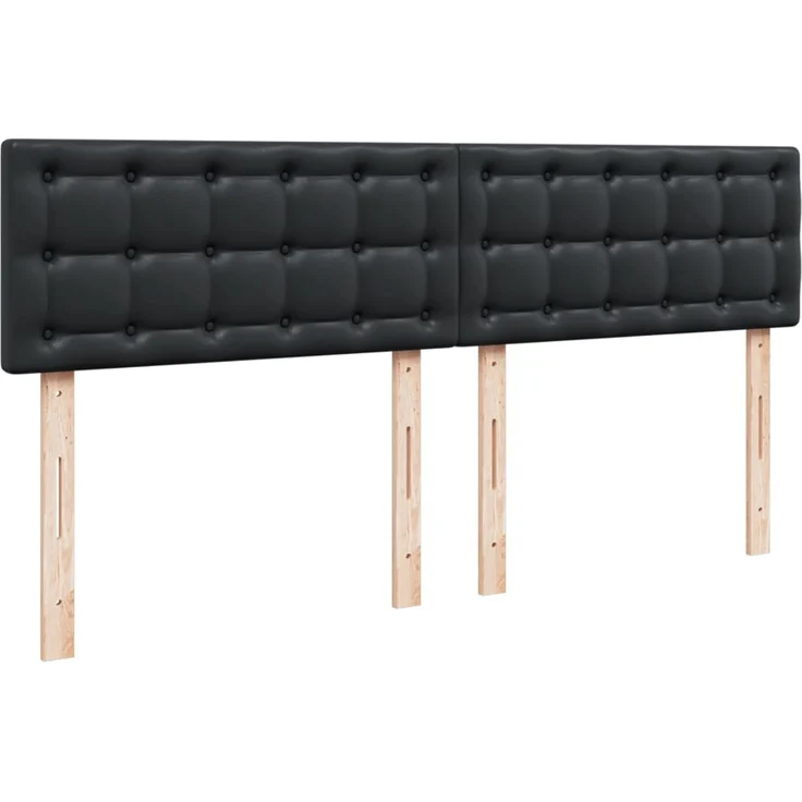 vidaXL Boxspringbett mit Matratze Schwarz 200x200 cm Kunstleder 3288436 – Bild 7