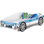 Kinderbett Autobett Auto Junior mit Lattenrost und Matratze 140x70 160x80 180x80 ACMA (140x70, 9 + Name)