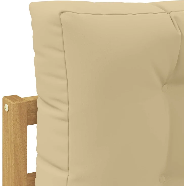 vidaXL Outdoor-Sofagarnitur 4 pcs Weiß und Beige 250 x 170,5 x 73 cm 3390408 – Bild 6