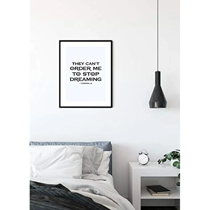 Komar Disney Wandbild Cinderella Quote, Kunstdruck 50x70cm, hochwertiger Druck, fotorealistisches Design für Kinderzimmer, ohne Rahmen, WB018-50x70 – Bild 3