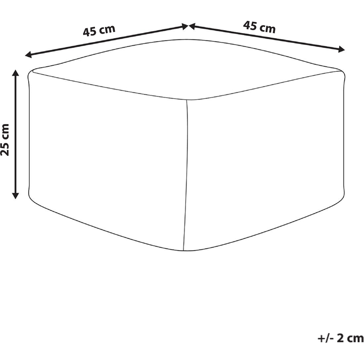 Pouf LUTZ Baumwolle Grau – Bild 2