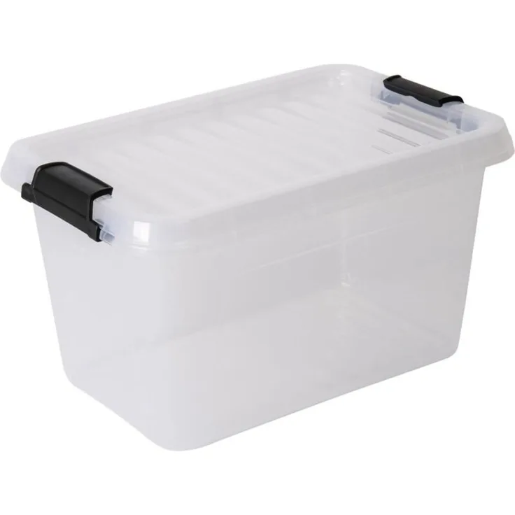 22x Scharnierbox 5,5L Transparent Deckel Aufbewahrung Spielzeugkisten Ordnung