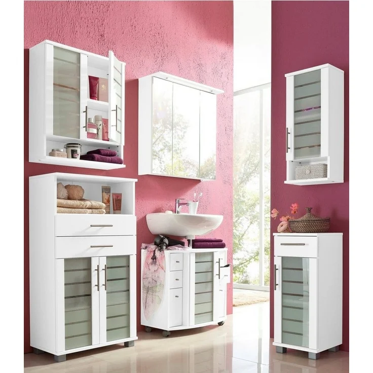 Schildmeyer Unterschrank Nikosia Breite 30 cm, mit Glastür, 1 Schublade, MDF-Fronten, Metallgriffe – Bild 3