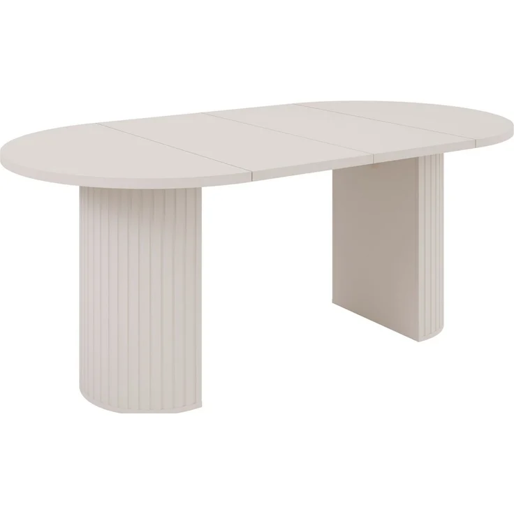 Beautysofa Esstisch ORION ausziehbar 100–188 cm (Modernes geriffeltes Design), geriffelte Tischbeine – Bild 4